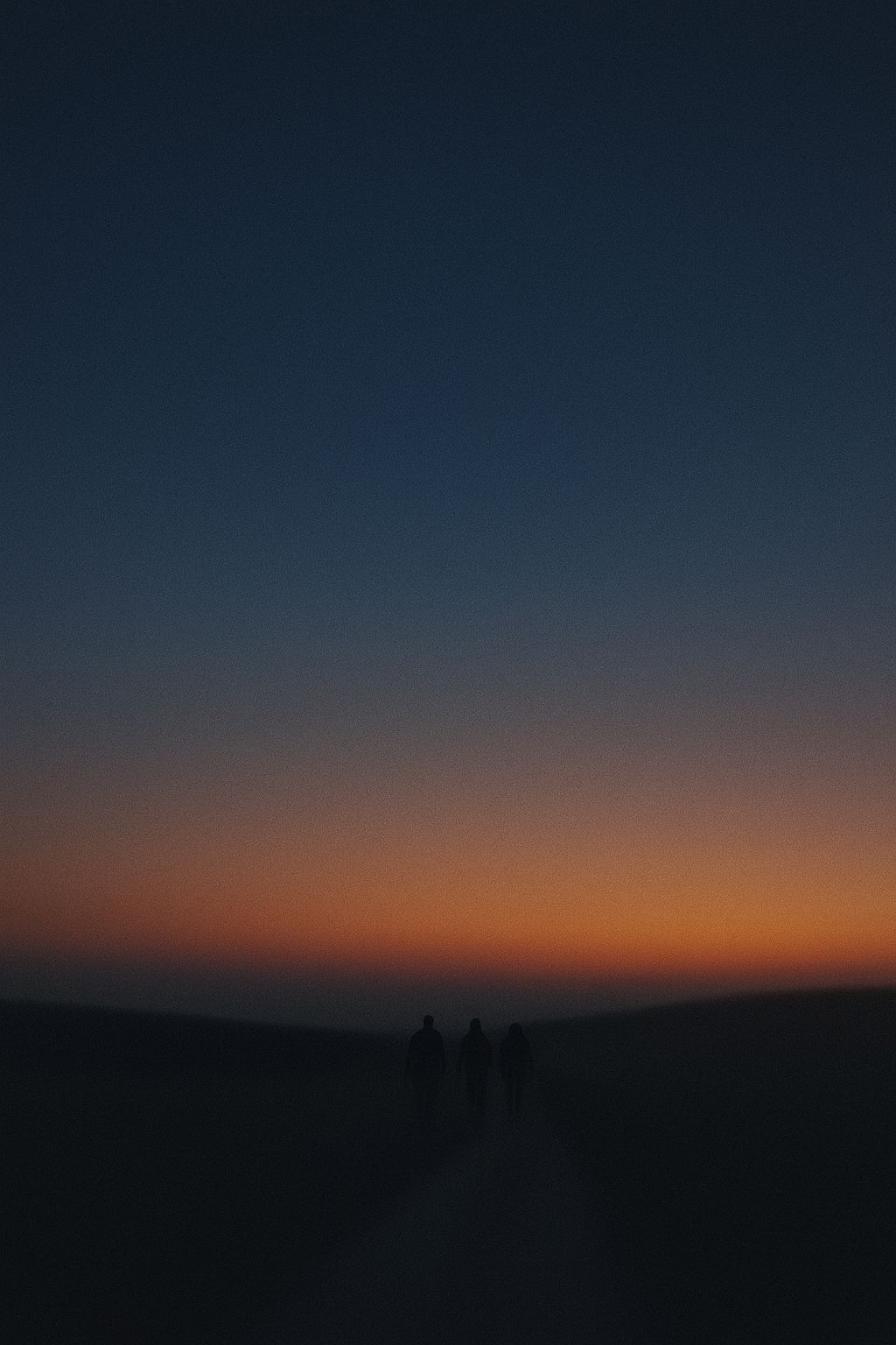 Twilight scene with a person walking on a winding path under a colourful evening sky, symbolising God walking in the cool of the day.